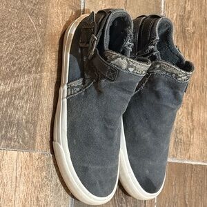 Stylish Gray and Snake print High-Top Sneakers